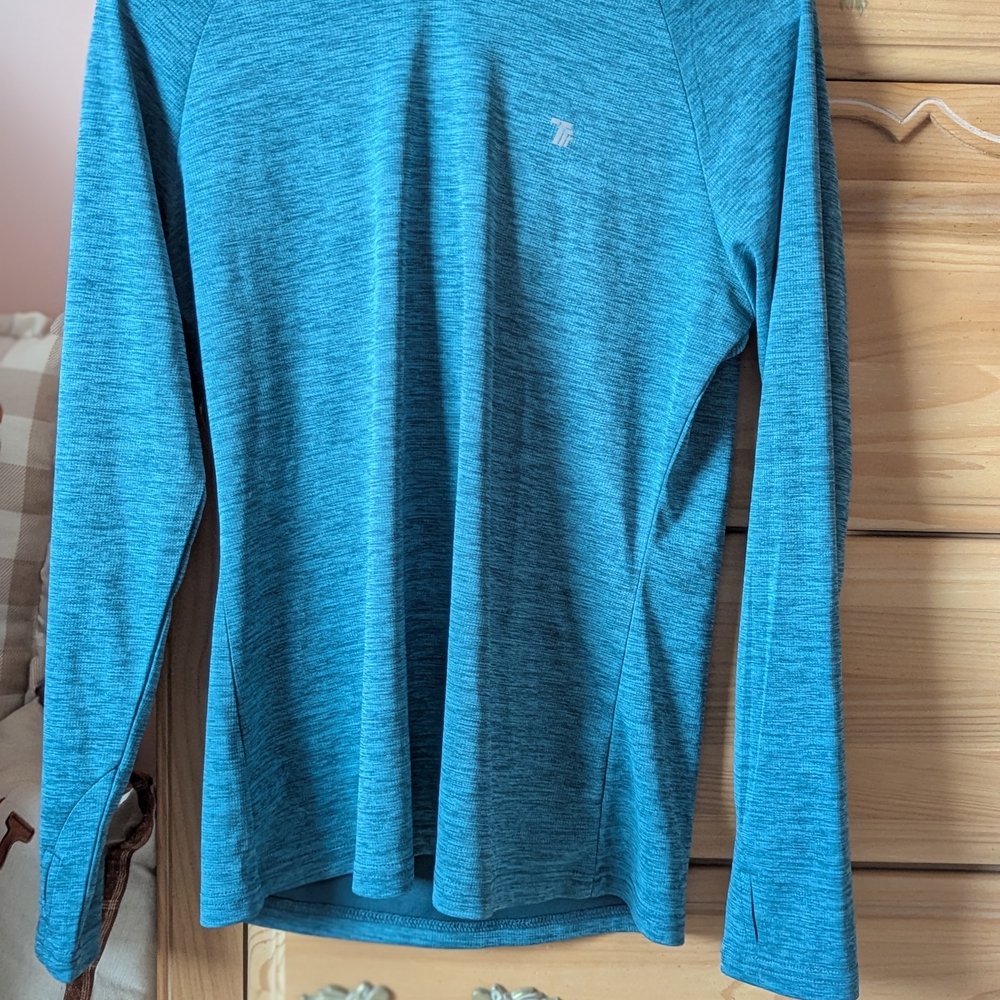 Blue Long Sleeve Athletic Top